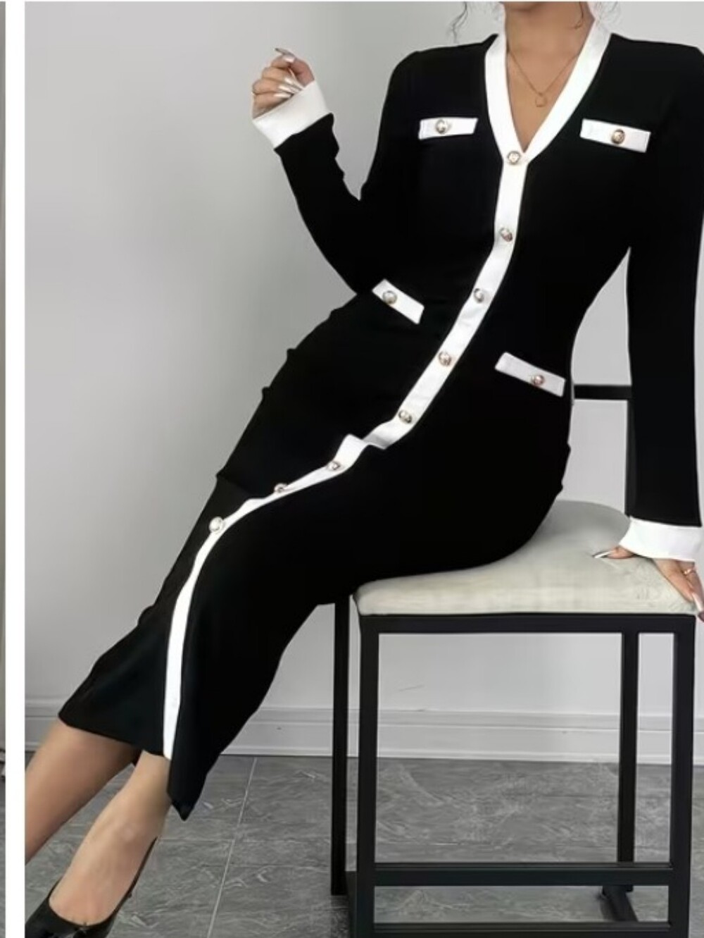 Black & White Dress (XL) NEW - Picture 4 of 5